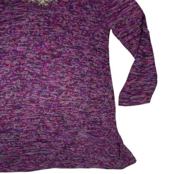 Cable & Gauge Sweater Womens Size M Rhinestone Beaded Embroidered Tunic Bohemian - Picture 3 of 16